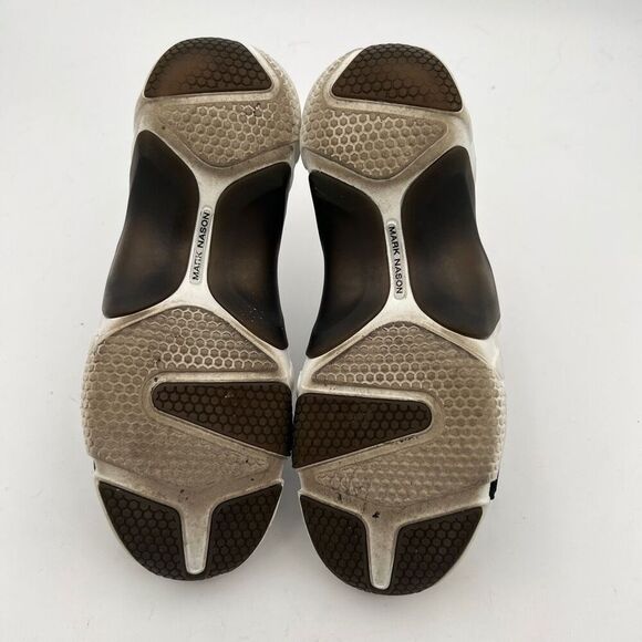 Mark Mason by Skechers Sandals Women's Size 10 Neo Block Black Leather Sandals - Picture 8 of 9